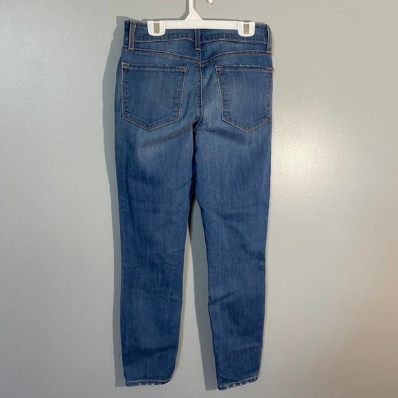 NYDJ Ami Skinny Ankle Embellished Distressed Jeans Size 0 - Picture 6 of 7